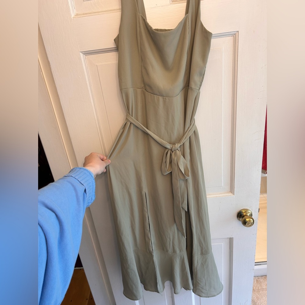 Show me your mumu midi dress in moss green